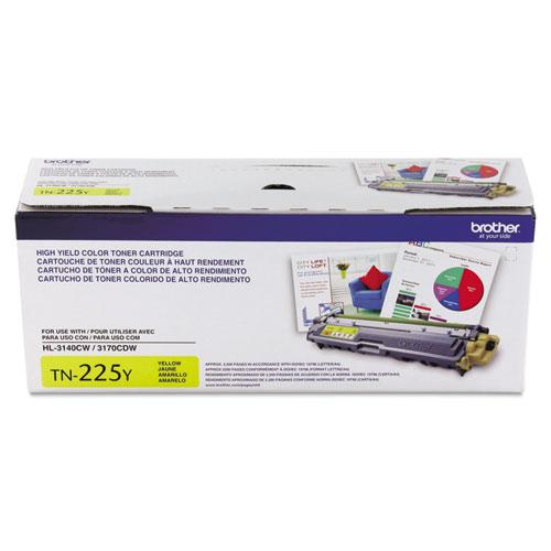 Original Brother TN225Y High-Yield Toner, Yellow