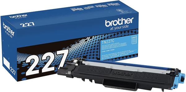 Original Brother TN-227 Cyan Toner Cartridge, High Yield