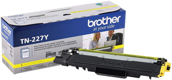 Original Brother TN-227 Yellow Toner Cartridge, High Yield