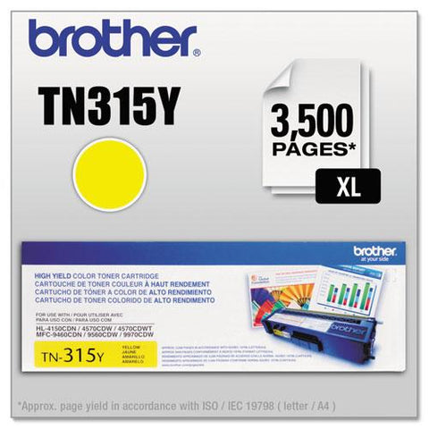 Original Brother TN315Y High-Yield Toner, Yellow