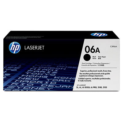 Original HP C3906A (HP06A) HP 06A Black Laser Toner Cartridge (2.5K YLD)