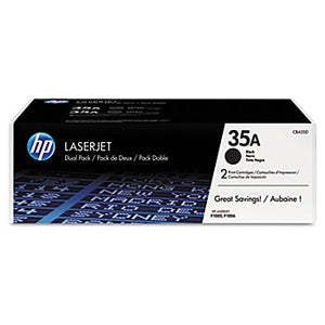 Original HP CB435A Dual Pack Black Toner Cartridges (1.5K YLD Each)