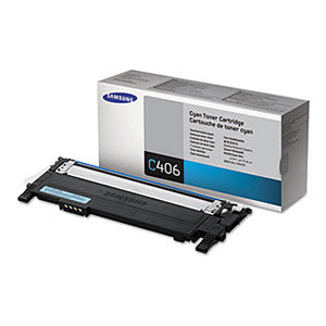 Original Samsung CLTC406S (CLT-C406S) (ST988A) Cyan Toner Cartridge (1K YLD)