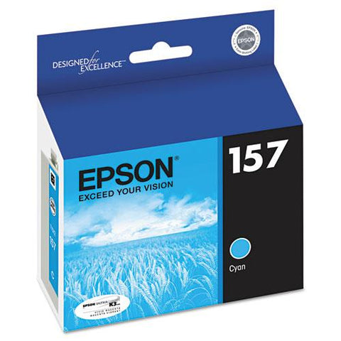 Original Epson T157220 (157) UltraChrome K3 Ink, Cyan