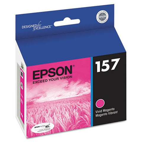 Original Epson T157320 (157) UltraChrome K3 Ink, Magenta