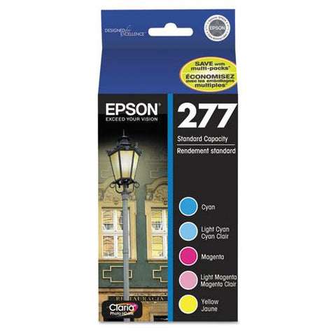 Original Epson T277920 (277) Claria Ink, Cyan/Light Cyan/Light Magenta/Magenta/Yellow