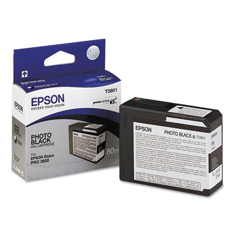 Original Epson T580100 UltraChrome K3 Ink, Photo Black