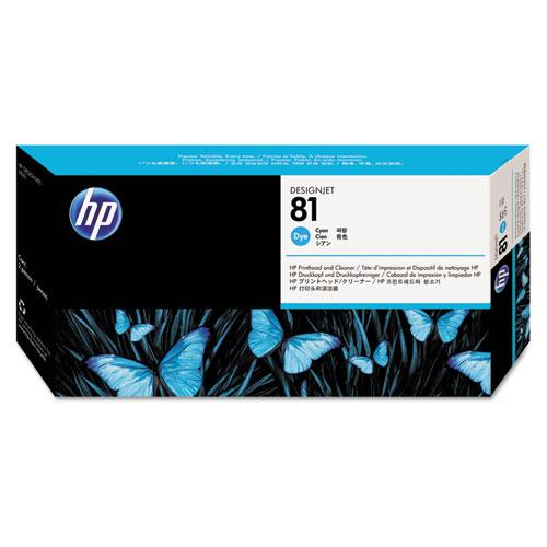 Original HP 81 (C4951A) Cyan Printhead and Cleaner