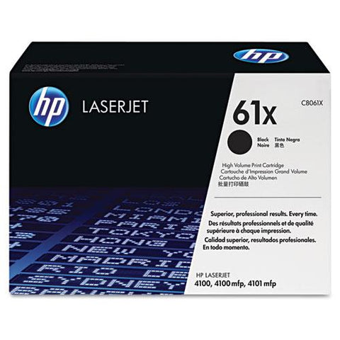 Original HP 61X, (C8061X) High Yield Black Original LaserJet Toner Cartridge