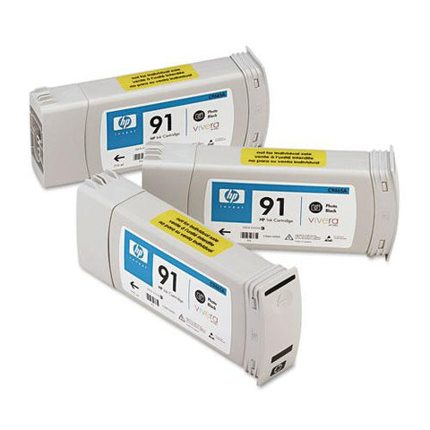 Original HP 91, (C9481A) 3-pack Photo Black Original Ink Cartridges