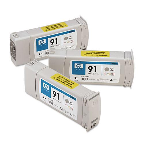 Original HP 91, (C9482A) 3-pack Light Gray Original Ink Cartridges