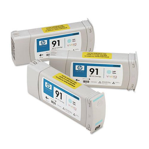 Original HP 91, (C9486A) 3-pack Light Cyan Original Ink Cartridges