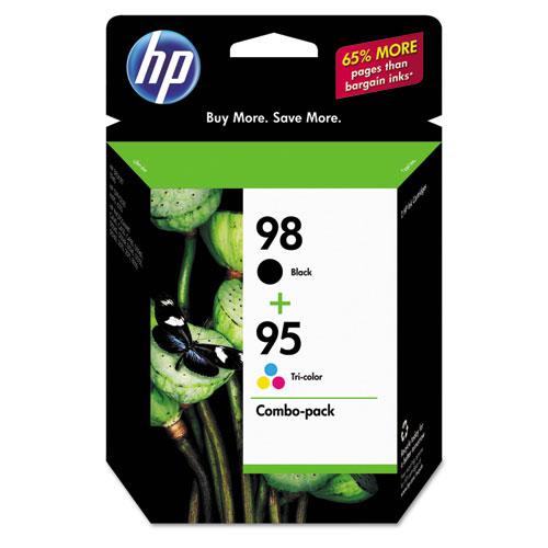 Original HP 98, (CB327FN) Black / HP 95, Tri-Color 2-pack Original Ink Cartridges