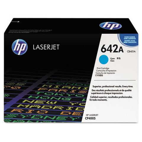 Original HP 642A, (CB401A) Cyan Original LaserJet Toner Cartridge