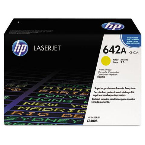 Original HP 642A, (CB402A) Yellow Original LaserJet Toner Cartridge