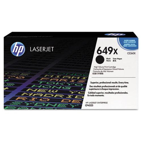 Original HP 649X, (CE260X) High Yield Black Original LaserJet Toner Cartridge