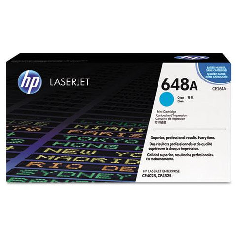 Original HP 648A, (CE261A-G) Cyan Original LaserJet Toner Cartridge for US Government