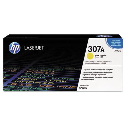 Original HP 307A, (CE742A) Yellow Original LaserJet Toner Cartridge