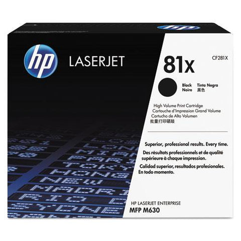 Original HP 81X, (CF281X) High Yield Black Original LaserJet Toner Cartridge