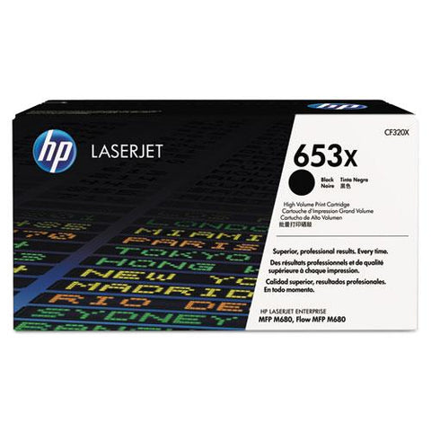 Original HP 653X, (CF320X) High Yield Black Original LaserJet Toner Cartridge