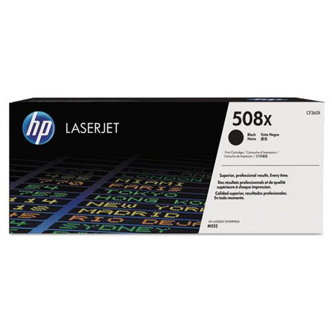 Original HP 508X, (CF360X) High-Yield Black Original LaserJet Toner Cartridge