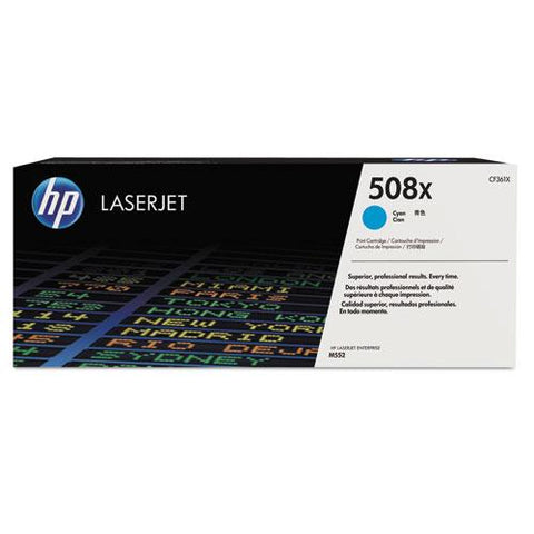 Original HP 508X, (CF361X) High Yield Cyan Original LaserJet Toner Cartridge