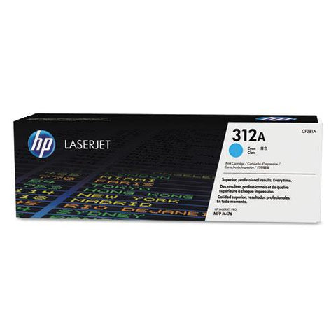 Original HP 312A, (CF381A) Cyan Original LaserJet Toner Cartridge