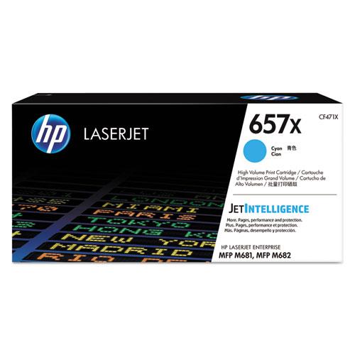 Original HP 657X, (CF471X) High Yield Cyan Original LaserJet Toner Cartridge