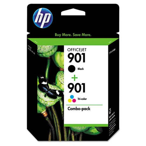 Original HP 901, (CN069FN) 2-pack Black/Tri-color Original Ink Cartridges