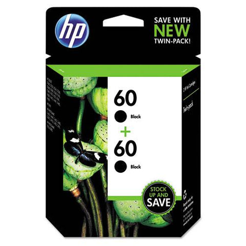 Original HP 60, (CZ071FN) 2-pack Black Original Ink Cartridges