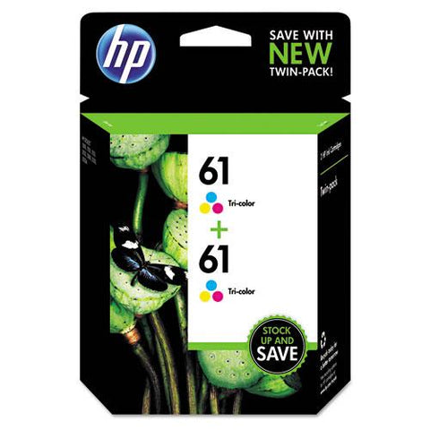 Original HP 61, (CZ074FN) 2-pack Tri-color Original Ink Cartridges