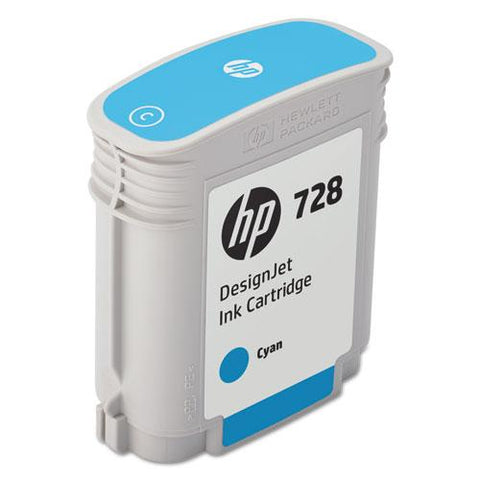 Original HP 728 (F9J63A) Cyan Original Ink Cartridge, 40 mL