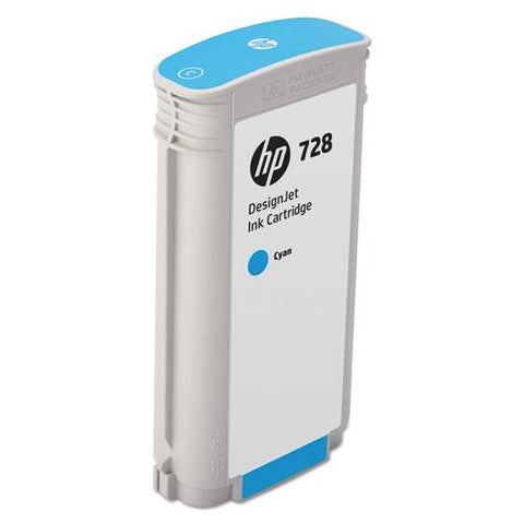 Original HP 728 (F9J67A) Cyan Original Ink Cartridge, 130 mL