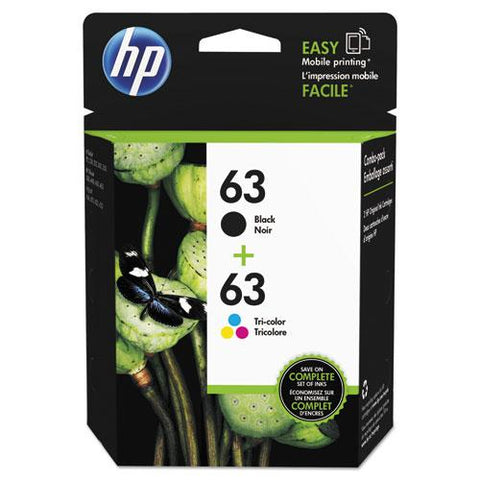 Original HP 63, (L0R46AN) 2-pack Black/Tri-Color Original Ink Cartridges