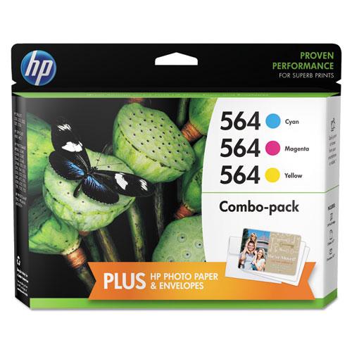 Original HP 564, (N9H57FN) 3-pack Cyan/Magenta/Yellow Original Ink Cartridges