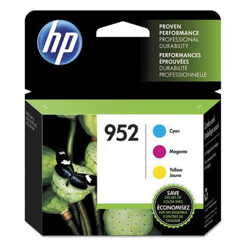 Original HP 952 (N9K27AN) Cyan, Magenta, Yellow Original Ink Cartridges, 3/Pk