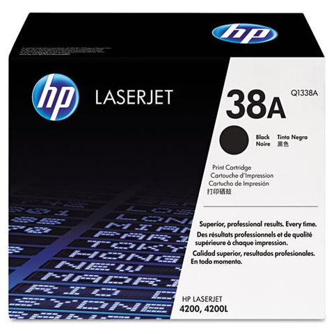 Original HP 38A, (Q1338A) Black Original LaserJet Toner Cartridge