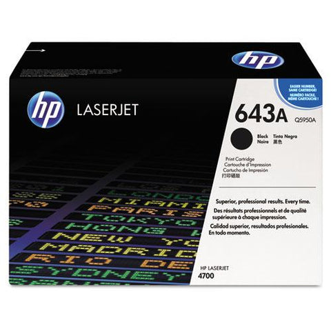 Original HP 643A, (Q5950A) Black Original LaserJet Toner Cartridge