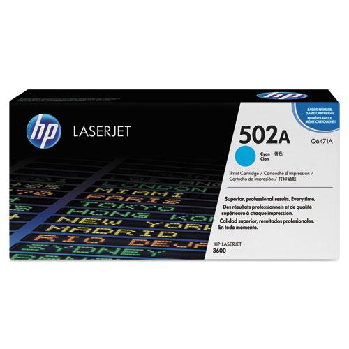 Original HP 502A, (Q6471A-G) Cyan Original LaserJet Toner Cartridge for US Government