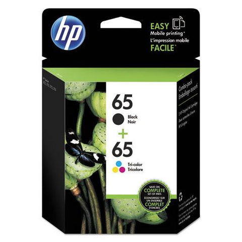 Original HP 65, (T0A36AN) 2-pack Black/Tri-Color Original Ink Cartridges