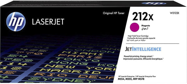 Original HP 212X Magenta Toner Cartridge, High Yield, HP W2123X