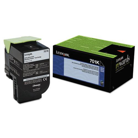 Original Lexmark 70C10K0 Toner, 1000 Page-Yield, Black