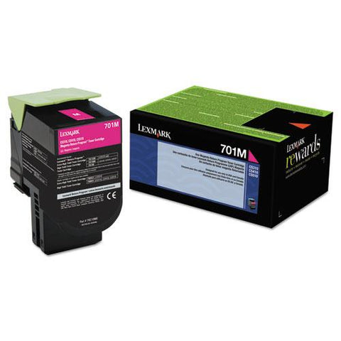 Original Lexmark 70C10M0 Toner, 1000 Page-Yield, Magenta