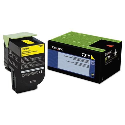 Original Lexmark 70C10Y0 Toner, 1000 Page-Yield,Yellow