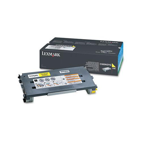 Original Lexmark C500H2YG Toner, 3000 Page-Yield, Yellow