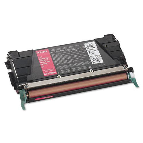 Original Lexmark C5240MH High-Yield Toner, 5000 Page-Yield, Magenta