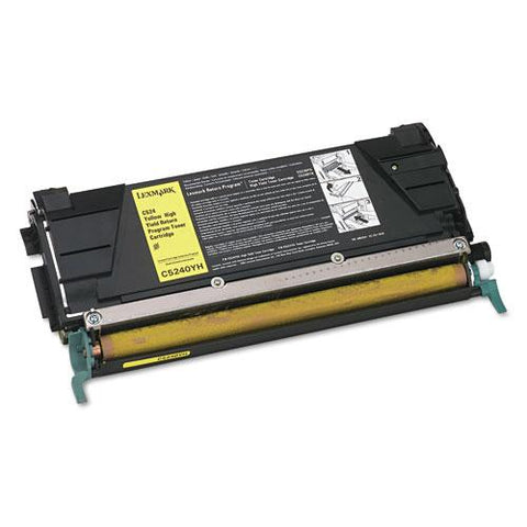 Original Lexmark C5240YH High-Yield Toner, 5000 Page-Yield, Yellow