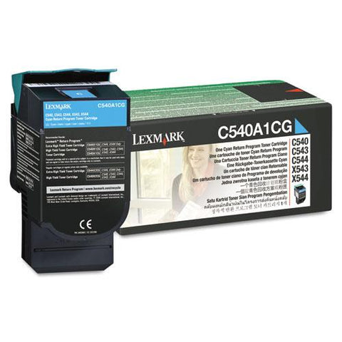 Original Lexmark C540A1CG Toner, 1000 Page-Yield, Cyan