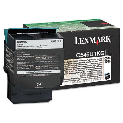 Original Lexmark C546U1KG Extra High-Yield Toner, 8,000 Page Yield, Black