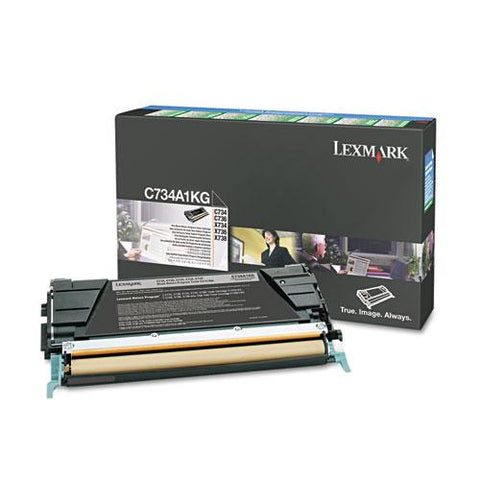 Original Lexmark C734A1KG Toner, 8000 Page-Yield, Black